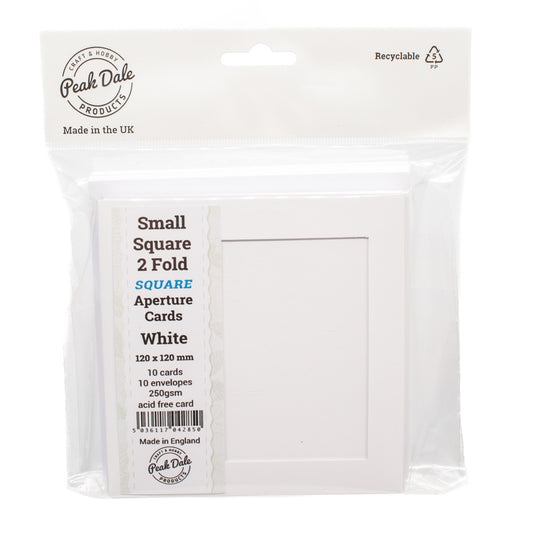 Cards Small Square White with Square Aperture Pack of 10 - SS-3 - Default Title (CARD3FSSSWHI)