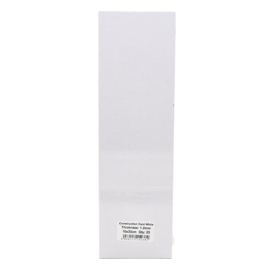 Construction Card White 1.2mm 10x33cm (25) - Default Title (CARDCON25)