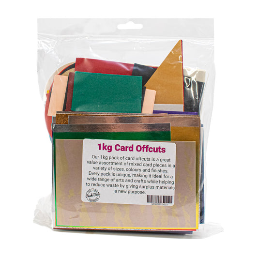 Card Offcuts Assorted Shapes and Colours 1kg - Default Title (CARDOFF)