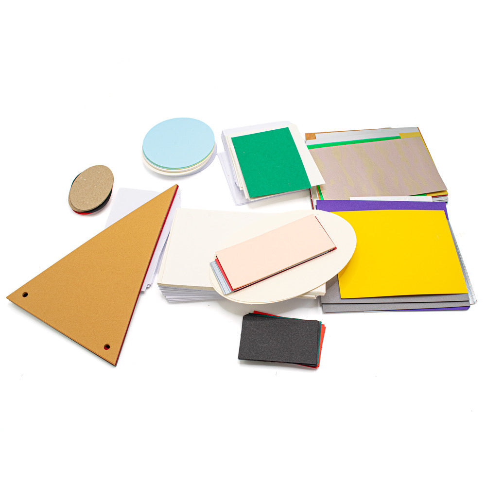 Card Offcuts Assorted Shapes and Colours 1kg - Default Title (CARDOFF)