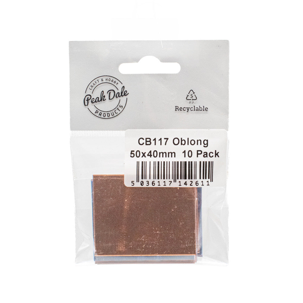 CB117 Oblong 50x40mm Copper Blank 10 Pack - Default Title (CB117)