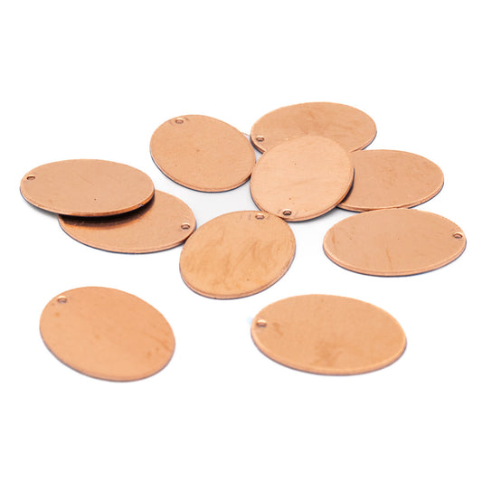 CB123 Oval 19x25 mm Copper Pendant 10 Pack - Default Title (CB123)