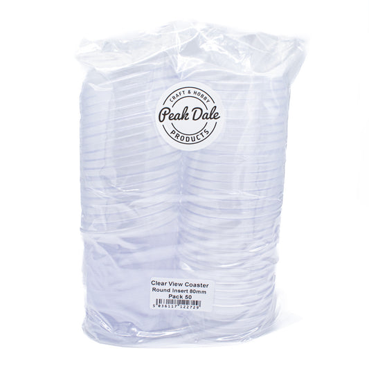 Clear View Coaster Round Insert 80mm Pack 50 - Default Title (COARD80-50)