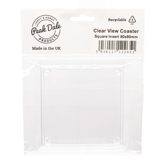 Clear View Coaster 80mm Square - Default Title (COASQ80)