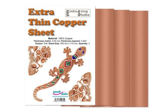 Copper Foil Pack Extra Thin 0.05mm 3 sheets - Default Title (COPXTHIN)