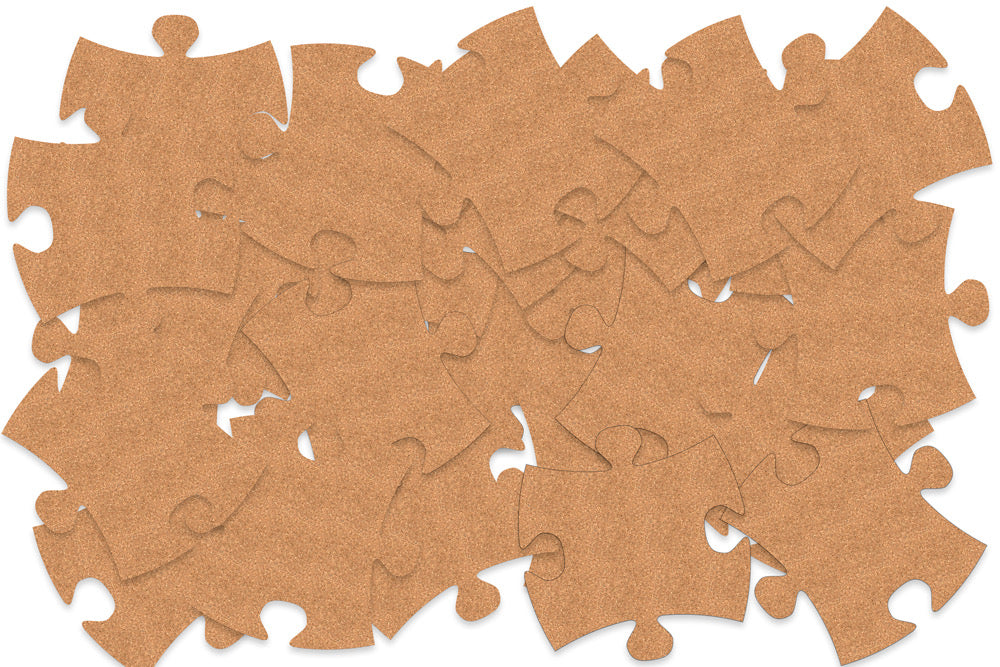 Cork Jigsaw Pieces 17cm BULK Pack of 25 - Default Title (CORKJIG25)