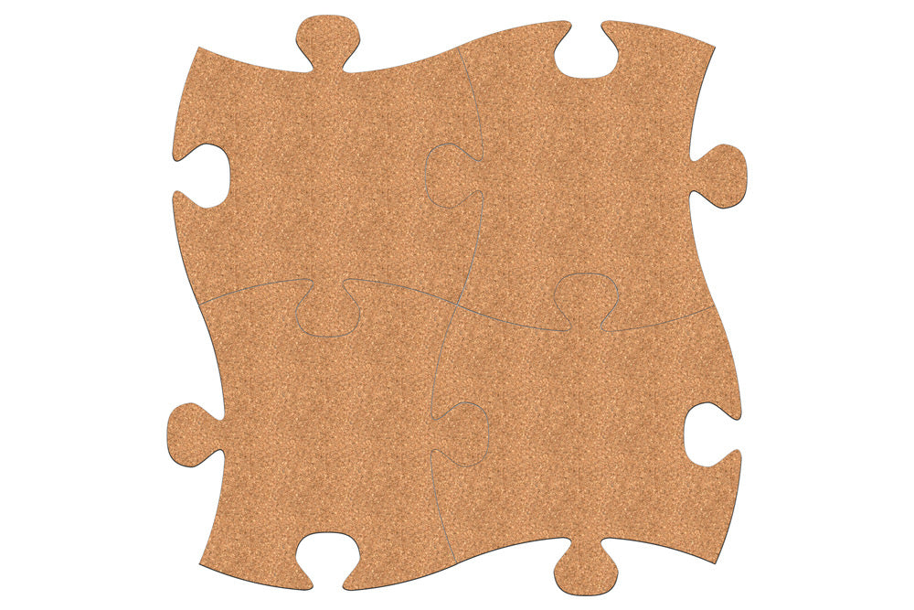 Cork Jigsaw Pieces 17cm Pack of 4 - Default Title (CORKJIG4)