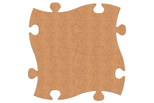 Cork Jigsaw Pieces 17cm Pack of 4 - Default Title (CORKJIG4)