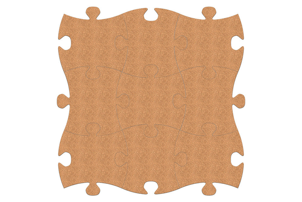 Cork Jigsaw Pieces 17cm Pack of 9 - Default Title (CORKJIG9)