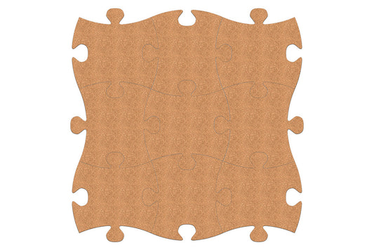 Cork Jigsaw Pieces 17cm Pack of 9 - Default Title (CORKJIG9)