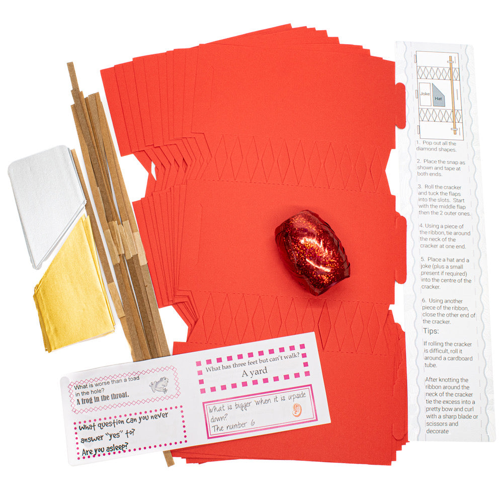Cracker Kit Linen RED makes 12 - Default (CRACKITREDLIN)