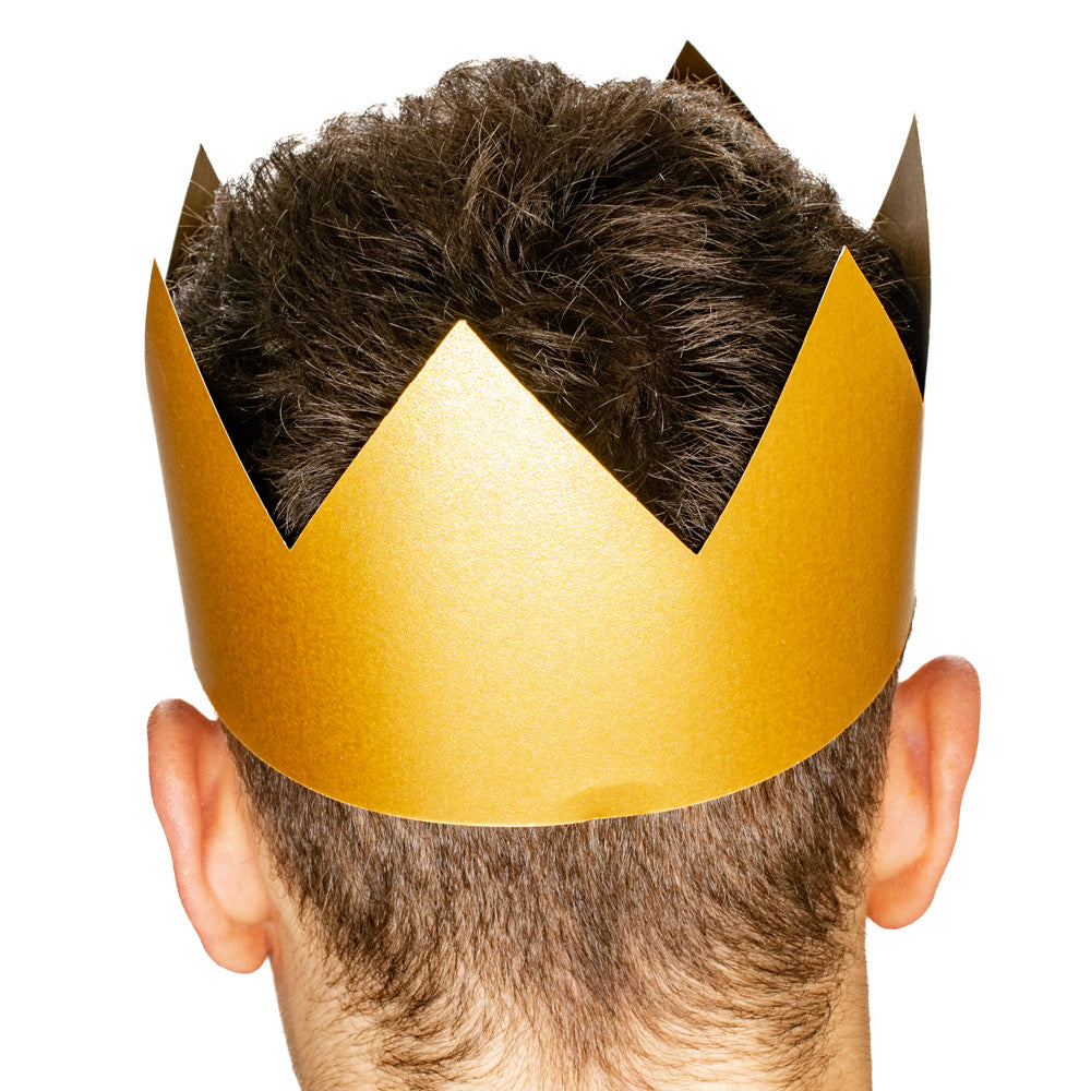 Crown Party Hat Pearl Gold Pack of 12 - Default Title (CROGOL12)