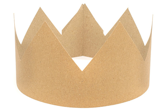 Crown Party Hat Brown Kraft Pack of 100