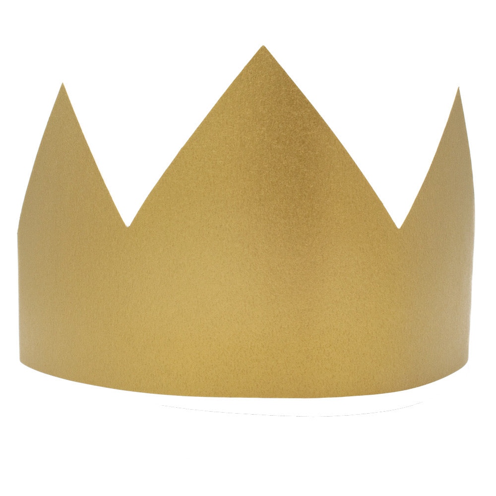 Crown Party Hat SATIN Gold Pack of 12 - Default Title (CROSATGOL12)