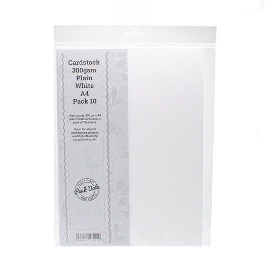 Cardstock A4 White Pack of 10 (300gsm) - Default Title (CS3PLAWHI10)