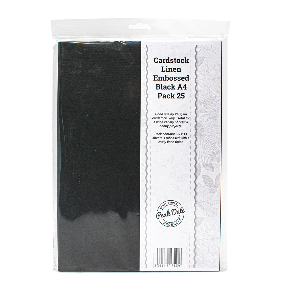 Cardstock Linen Black A4 (25) - Default (CSLINBLA)