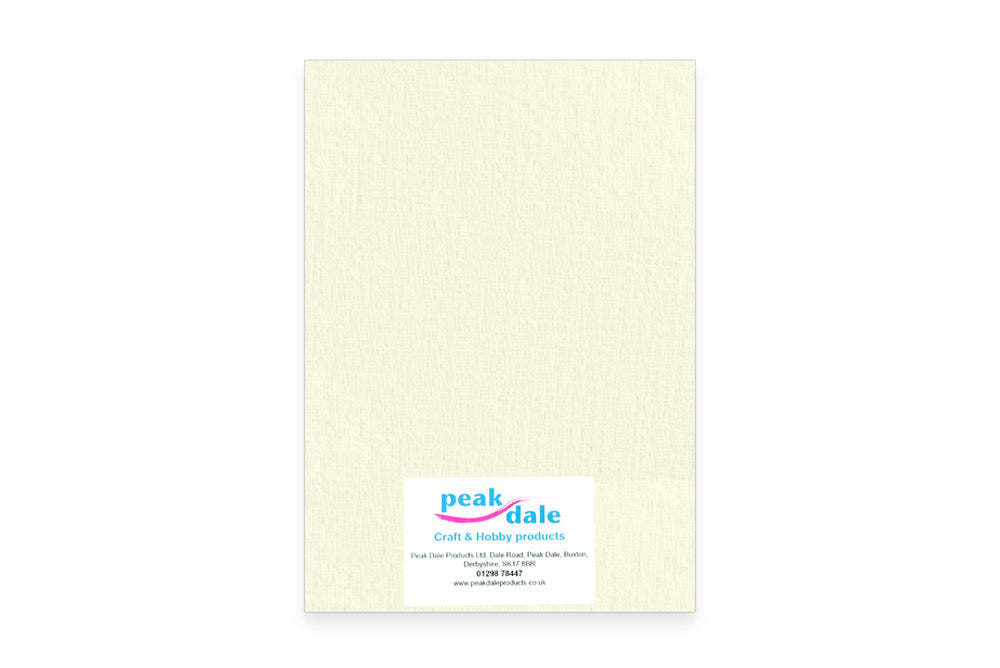 Cardstock A4 Linen Cream Pack of 25 (250gsm) - Default Title (CSLINCRE)