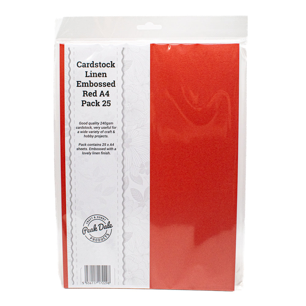 Cardstock Linen Red A4 (25) - Default (CSLINRED)