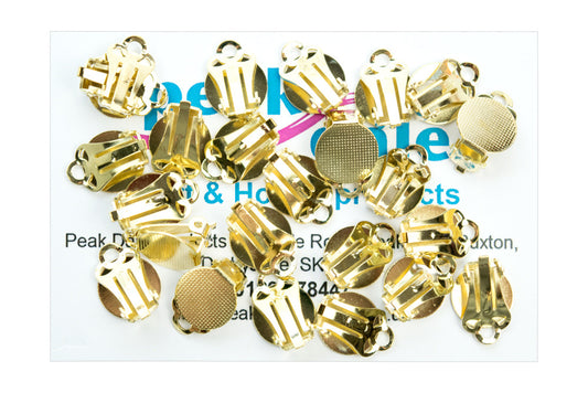 Ear Clips No 7D Gilt Plated 12 pairs - Default Title (EAR7DG12)