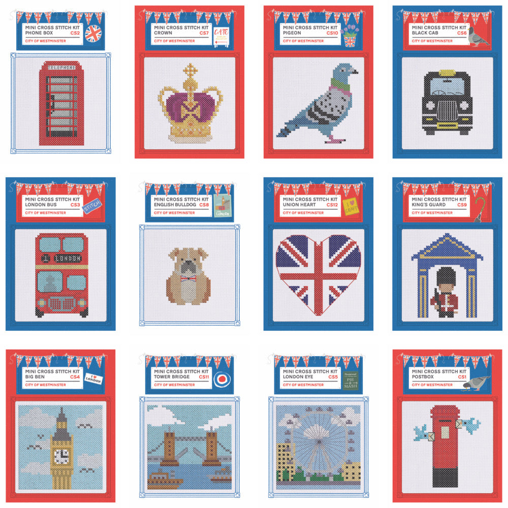Embroidery Kit 12 Scenes of London - Default (EMBKIT12LONDON)