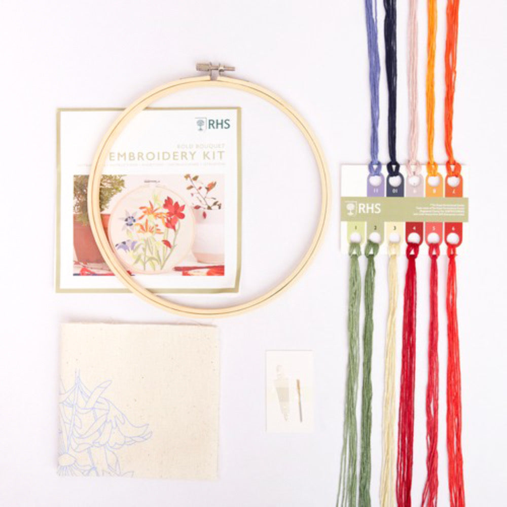 RHS Embroidery Kit BOLD BOUQUET - Default (EMBKITHOOBOLDBOUQ)