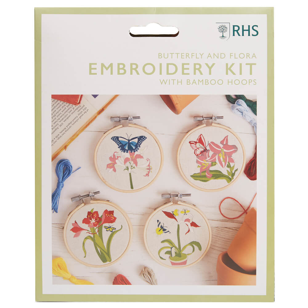 RHS embroidery Kit BUTTERFLY AND FLORA - Default (EMBKITHOOBUT)