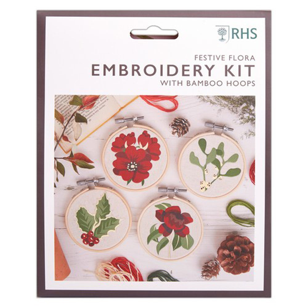 RHS Embroidery Kit FESTIVE FLORA - Default (EMBKITHOOFES)