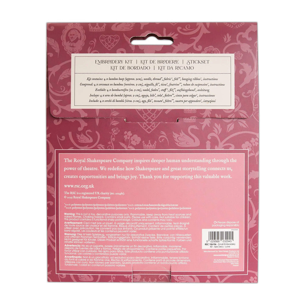RSC Embroidery Kit Hoop Decoration LOVE - Default Title (EMBKITHOOLOVE)