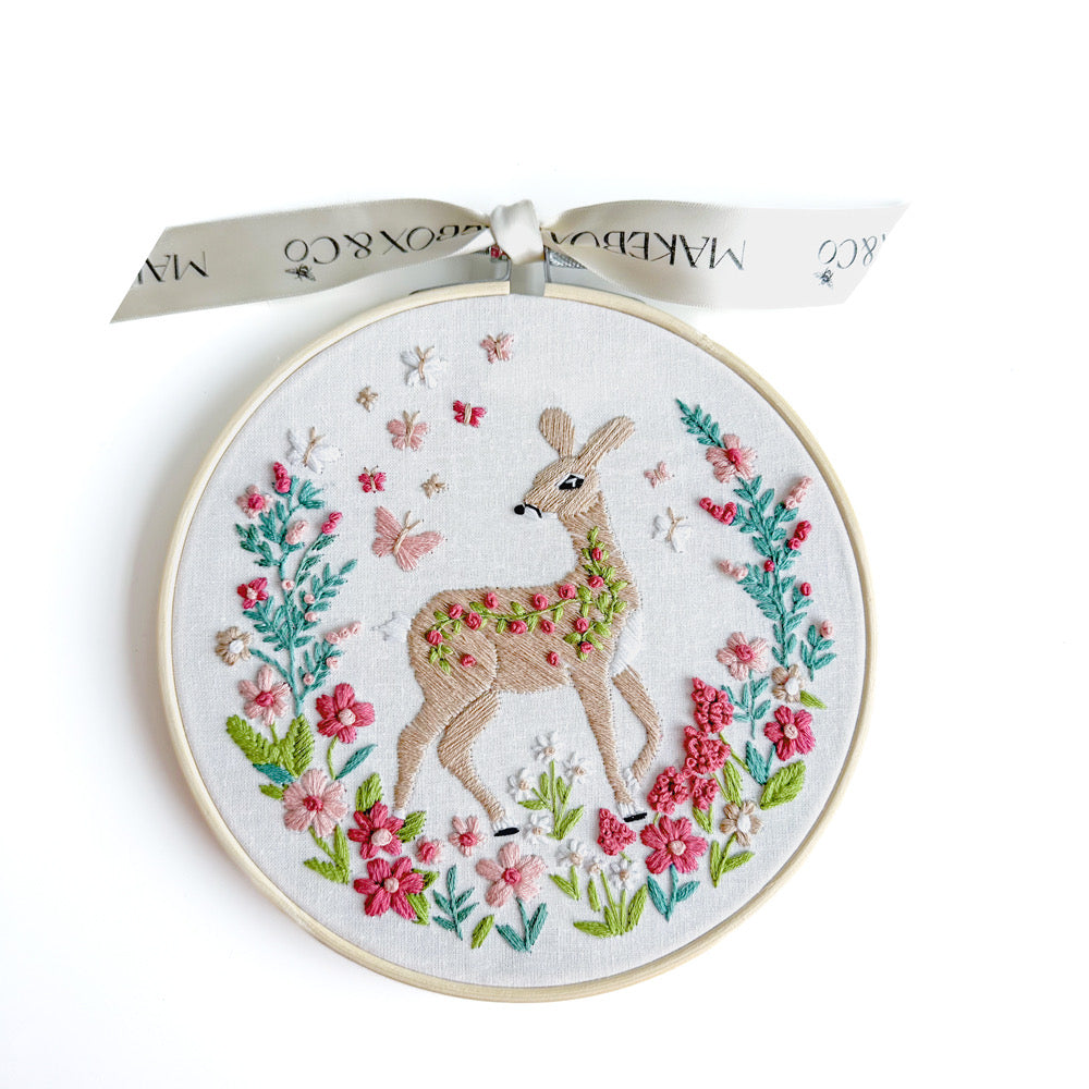 Makebox Embroidery Kit FROLICKING FAWN - Default (EMBKITMAKFAWN)