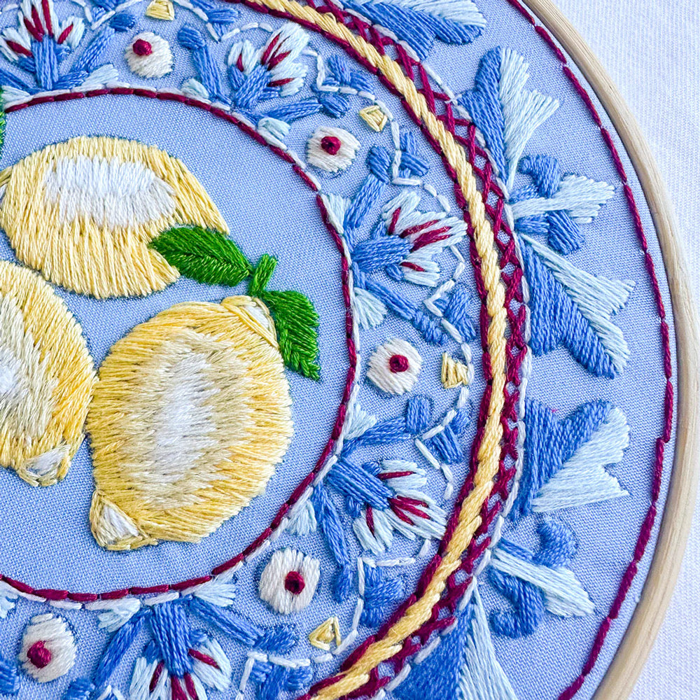 Makebox Embroidery Kit AMALFI LEMONS - Default (EMBKITMAKLEM)
