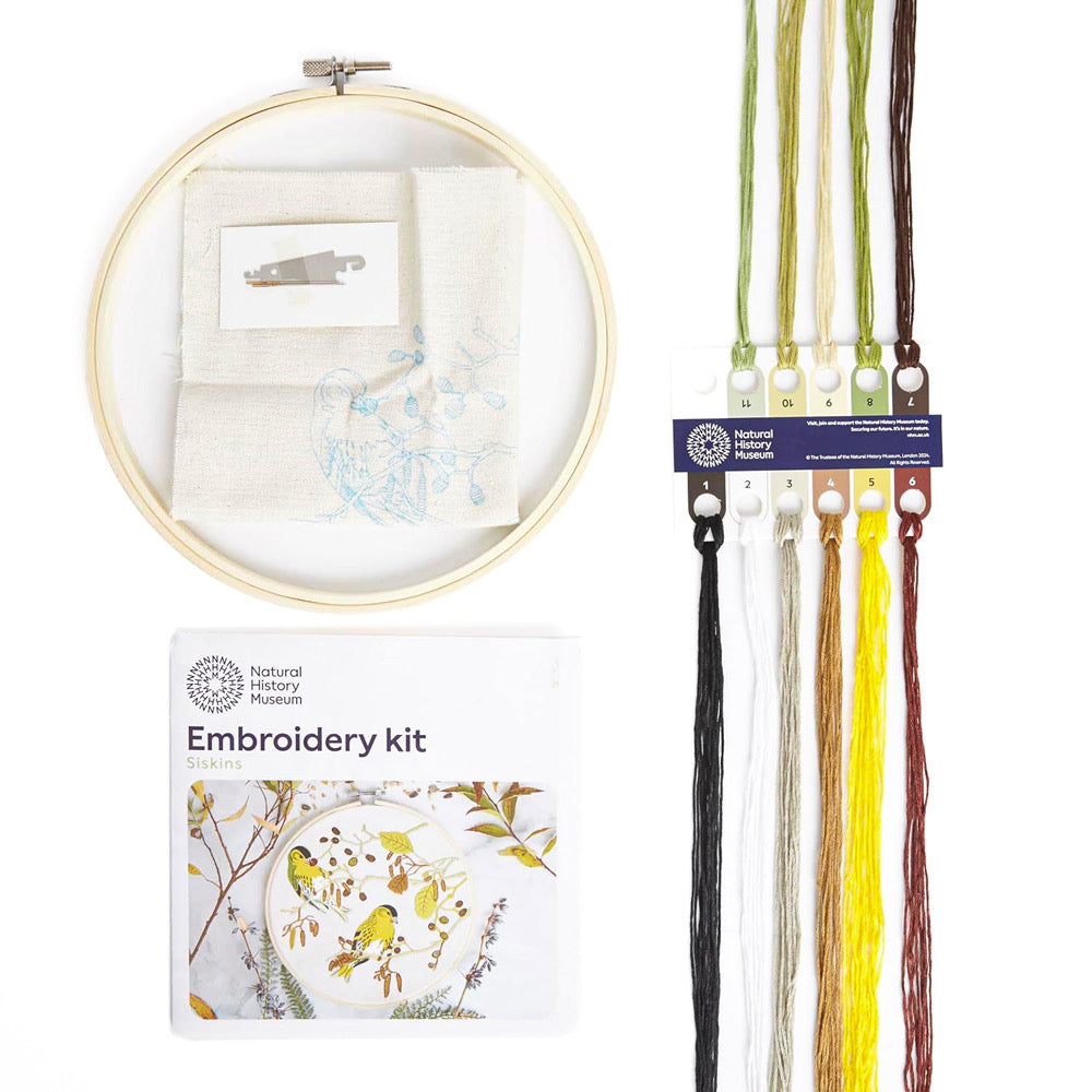 Natural History Museum Embroidery Kit - SISKINS - Default (EMBKITSIS)