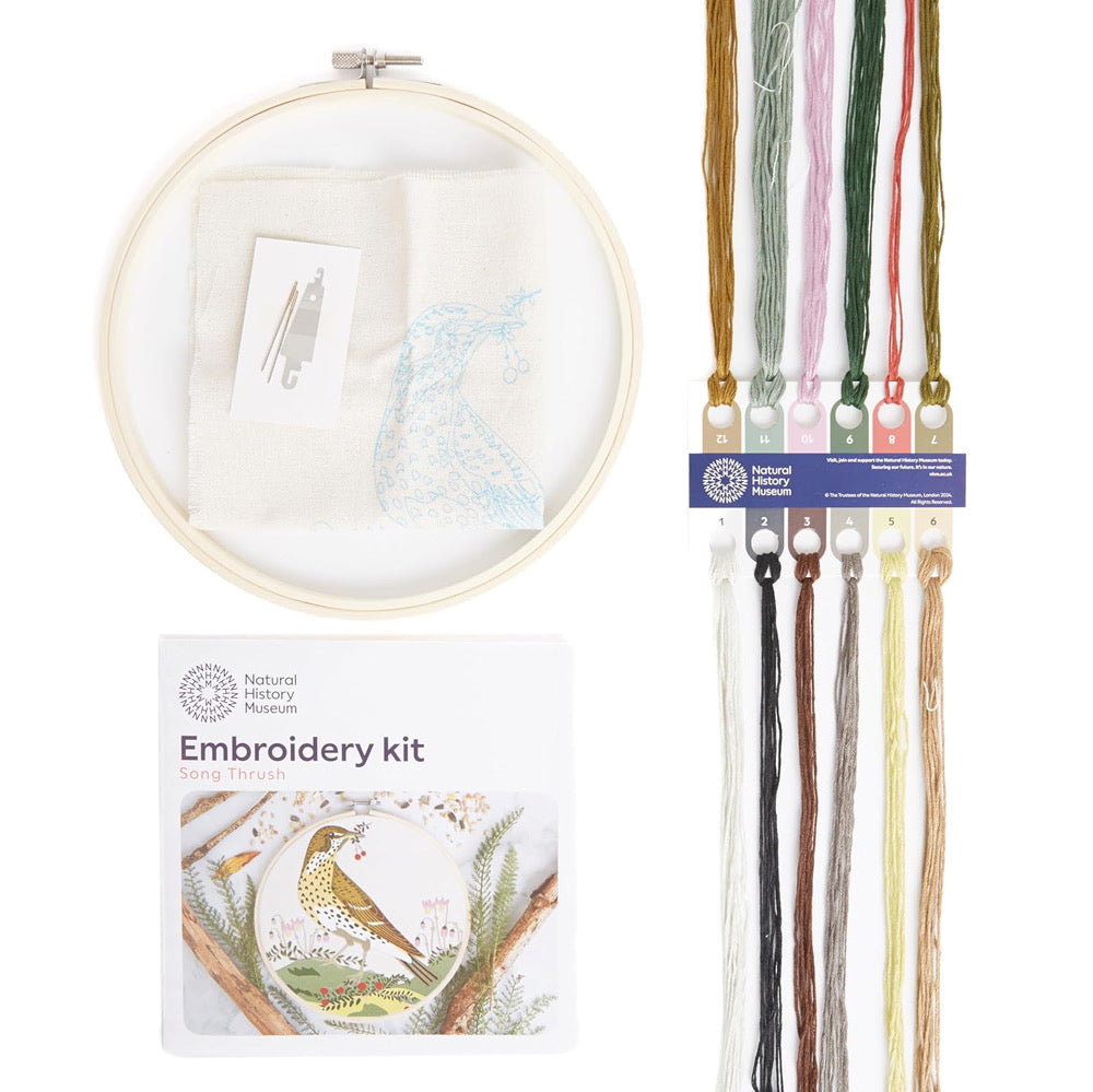 Natural History Museum Embroidery Kit SONG THRUSH - Default (EMBKITSONG)