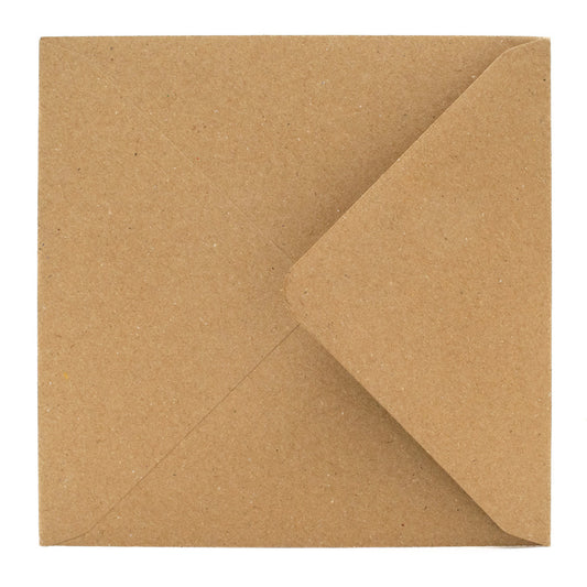 Envelopes Square 155mm BROWN KRAFT Pack 40 - Default Title (ENVSQKR40)