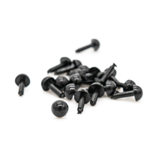 Mini Eyes 4mm Black NOT SAFETY 10 pairs - Default Title (EY04BLA10)