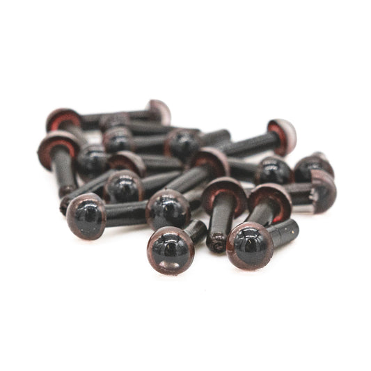 Mini Eyes 4mm Brown NOT SAFETY 10 pairs - Default Title (EY04BRO10)