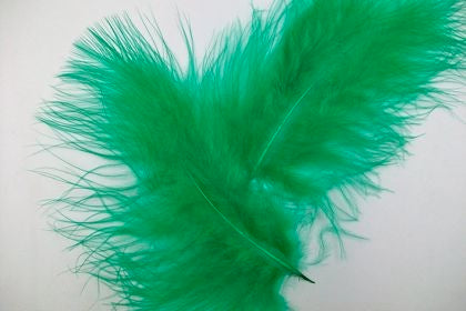Feather Marabou Emerald Pack of 20