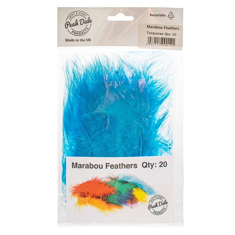 Feather Marabou Turq Pack of 20 - Default Title (FEAMARTURQ)