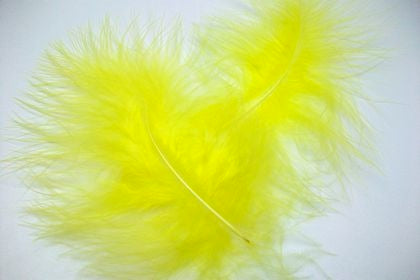 Feather Marabou Yellow Pack of 20