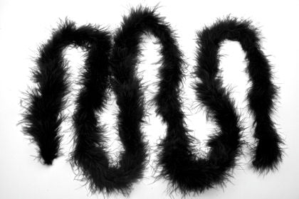 Feather Marabou Trim Black 2mt