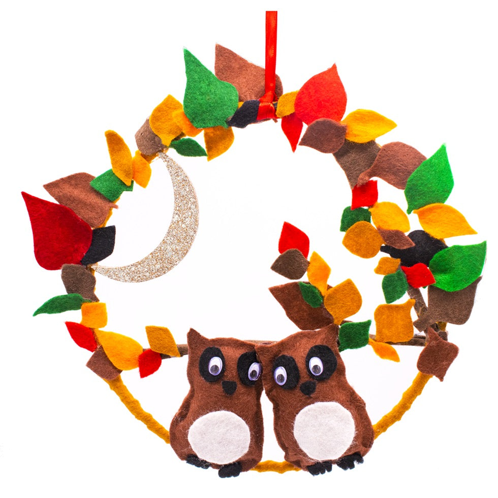 Felt Owl Wreath Kit - Default Title (FELTOWLWRE)