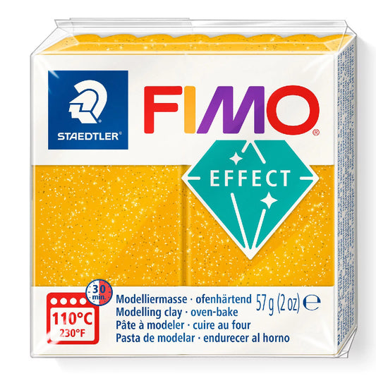 Fimo 8020-112 Effect Glitter Gold 57g - Default Title (FIMOEF112)