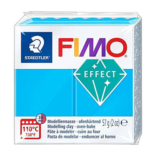Fimo 8020-374 Effect Translucent Blue 57g - Default (FIMOEF374)