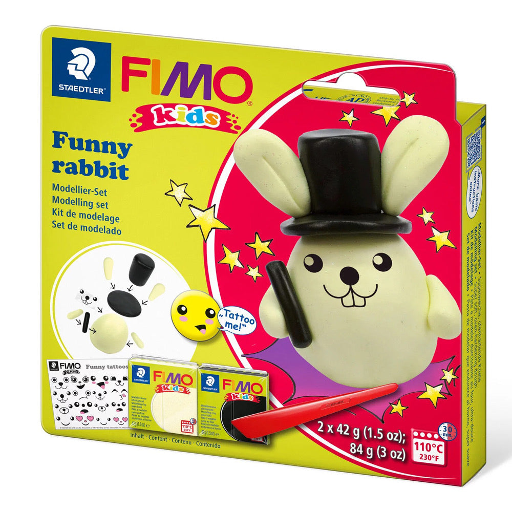 Fimo Kids Set FUNNY RABBIT - Default Title (FIMOKIDSKITFUNRAB)