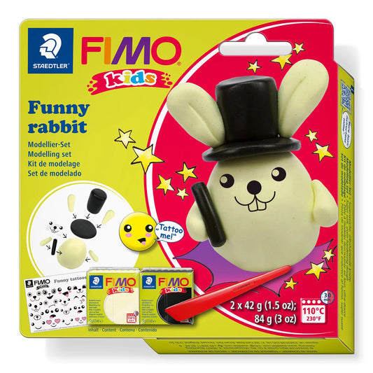 Fimo Kids Set FUNNY RABBIT - Default Title (FIMOKIDSKITFUNRAB)