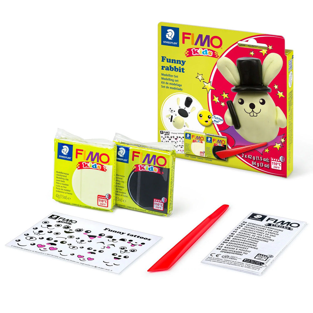 Fimo Kids Set FUNNY RABBIT - Default Title (FIMOKIDSKITFUNRAB)