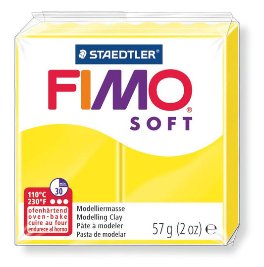 Fimo 8020-10 Soft Lemon Standard block - Default Title (FIMOS10)