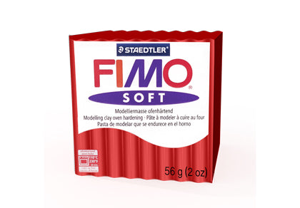 Fimo 8020-26 Soft Cherry Red Standard Block