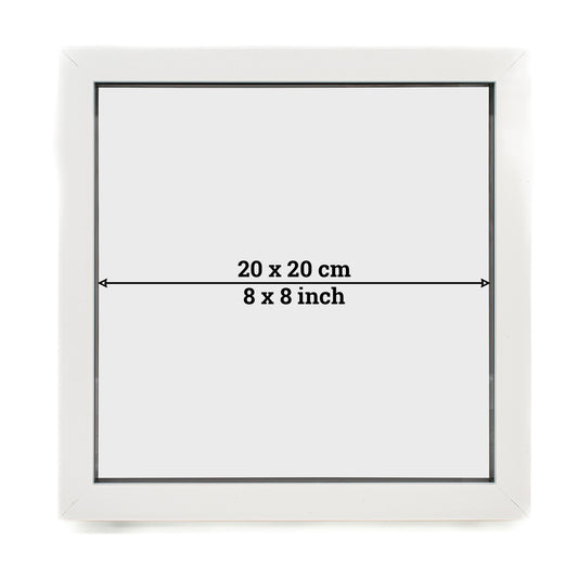 Box Photo Frame 8x8 White Nicola Spring - Default Title (FRAMBOX8X8)