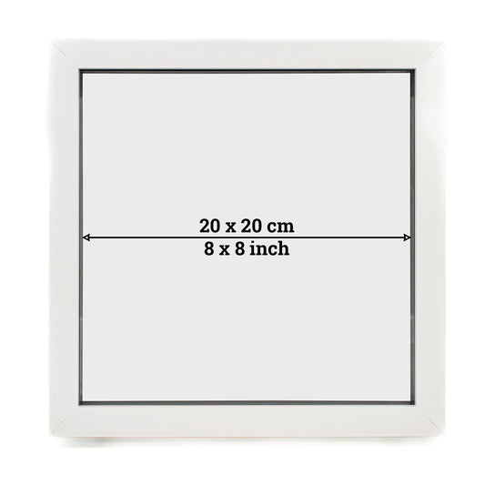 Box Photo Frame 8x8 White Bulk Box of 20