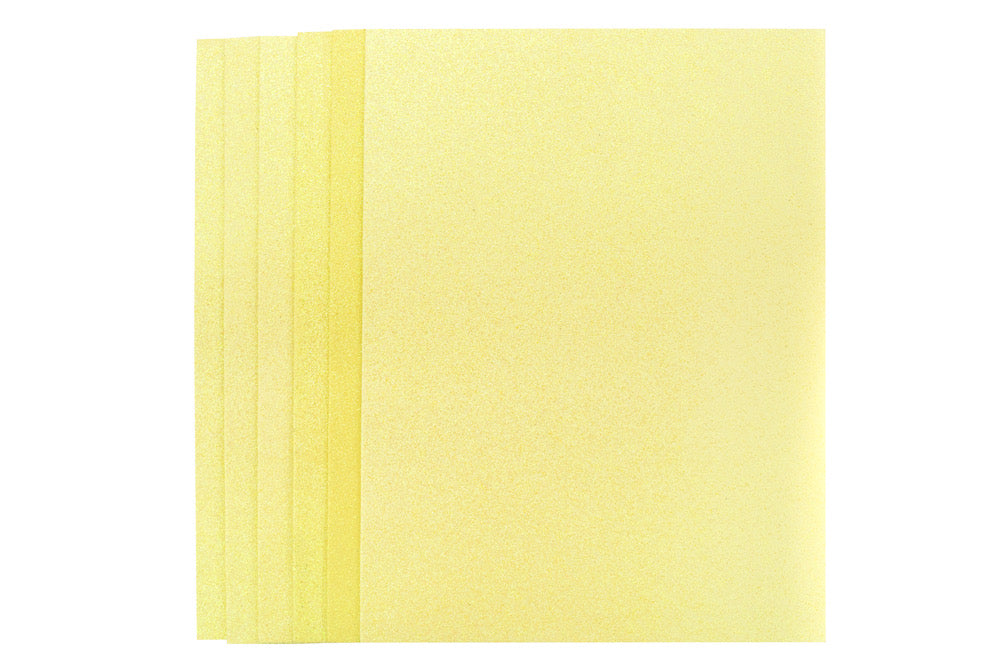 Funky Glitter Foam YELLOW A4 pack of 6 sheets - Default Title (FUNFOAMGLITYEL)